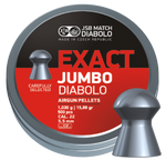JSB MATCH DIABOLO - EXACT (DOMED) PELLETS .22 CAL JUMBO 15.89 gr This is our original basic pellet. This quality reliable pellet continues to be one of our top selling style. Why? Because it performs each and every time! Find out what made JSB famous! Item# 546247-500