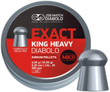 .25 CAL KING HEAVY MKII (MK2) 33.95 gr No other .25 caliber has had the acceptance of this knock out pellet. It is our number one selling pellet. Enough said! Item# 546498-300 JSB MATCH DIABOLO - EXACT (DOMED) PELLETS